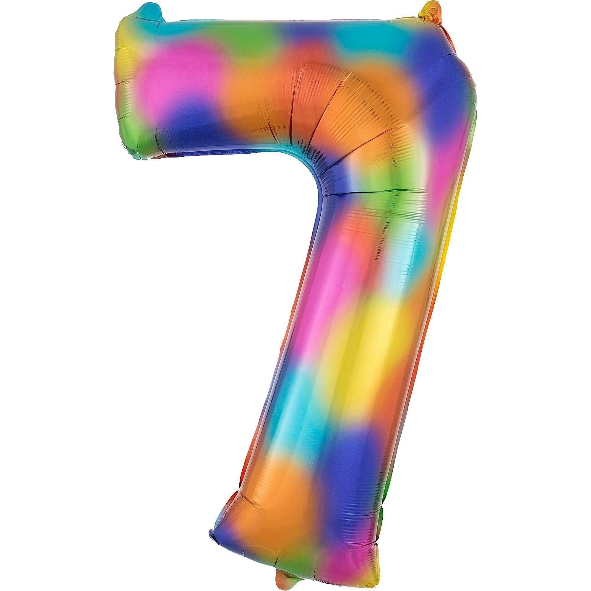 34in Number (0-9) Balloon, Assorted Colors