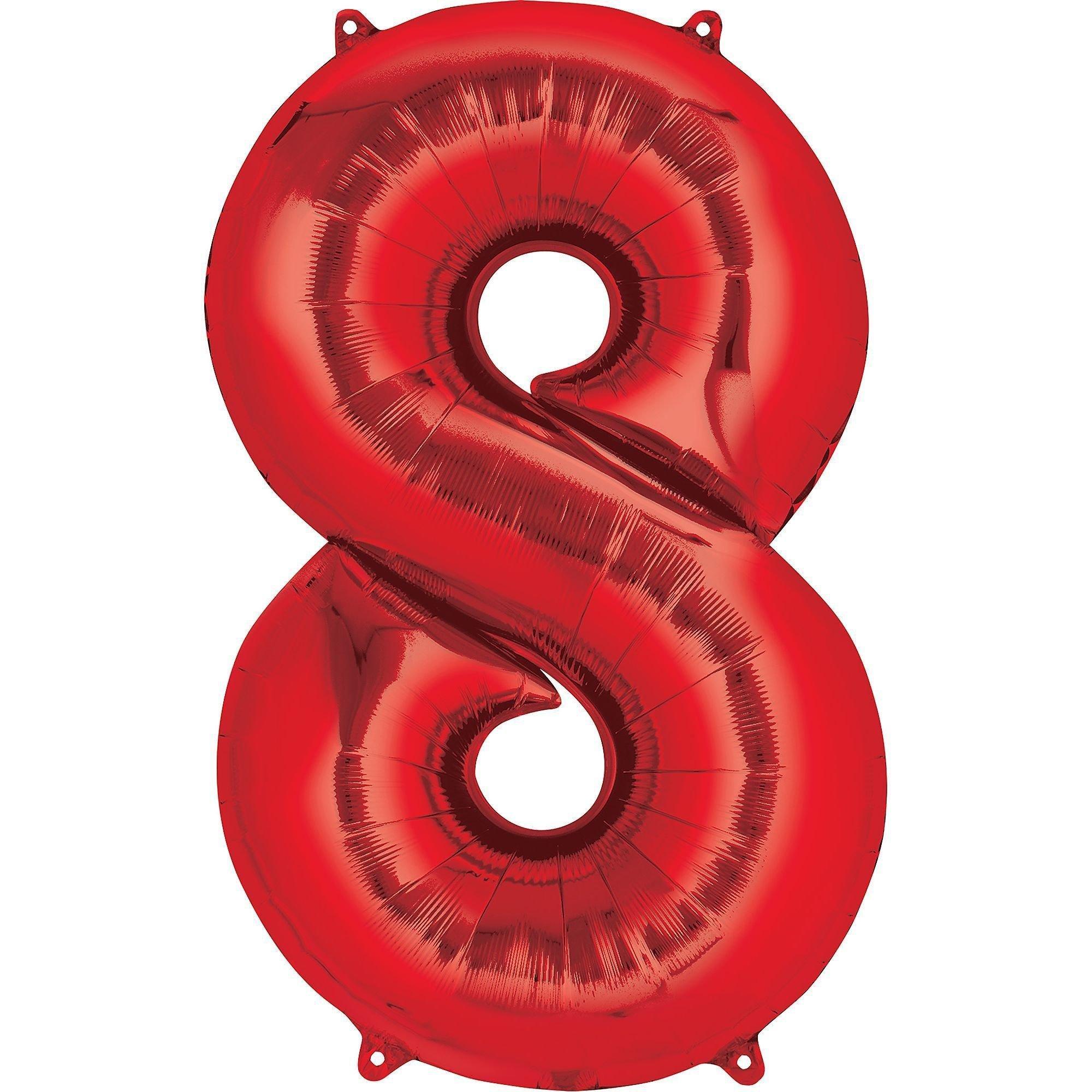 34in Number (0-9) Balloon, Assorted Colors