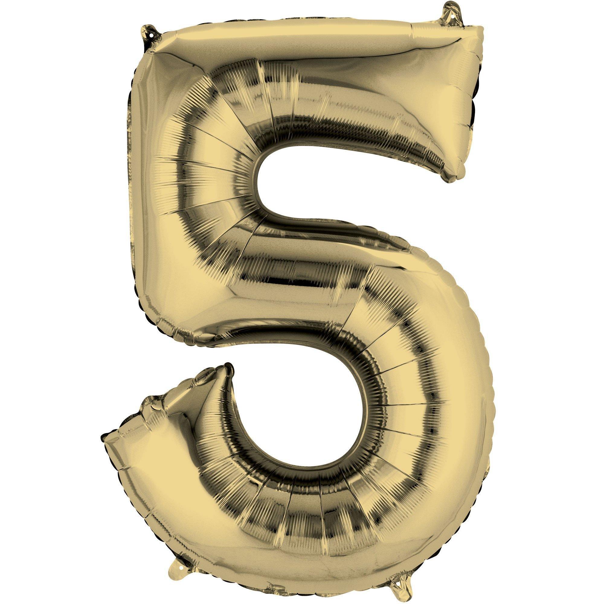 34in Number (0-9) Balloon, Assorted Colors